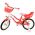 Volare Lovely Kinderfiets - Meisjes - 16 inch - Rood Wit - Twee Handremmen