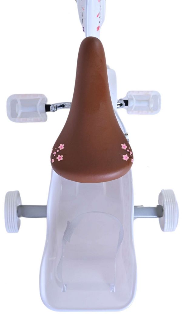 Volare Blossom Kinderfiets - Meisjes - 12 inch - Wit - Twee handremmen