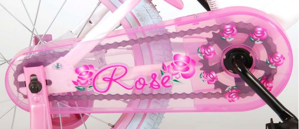 Volare Rose Kinderfiets - Meisjes - 16 inch - Roze/Wit - 95% afgemonteerd