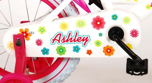 Volare Ashley Kinderfiets - Meisjes - 14 inch - Wit - 95% afgemonteerd