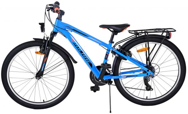 Volare Cross Kinderfiets - Jongens - 24 inch - Blauw - 18 versnellingen - Twee handremmen