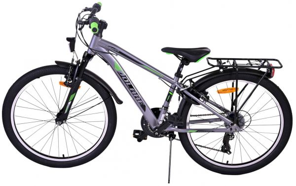 Volare Cross Kinderfiets - Jongens - 24 inch - Grijs - 18 versnellingen - Twee handremmen