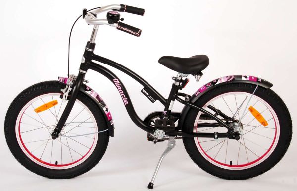 Volare Miracle Cruiser Kinderfiets - Meisjes - 18 inch - Mat Zwart - Prime Collection