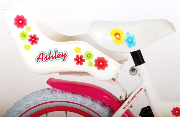 Volare Ashley Kinderfiets - Meisjes - 14 inch - Wit - 95% afgemonteerd