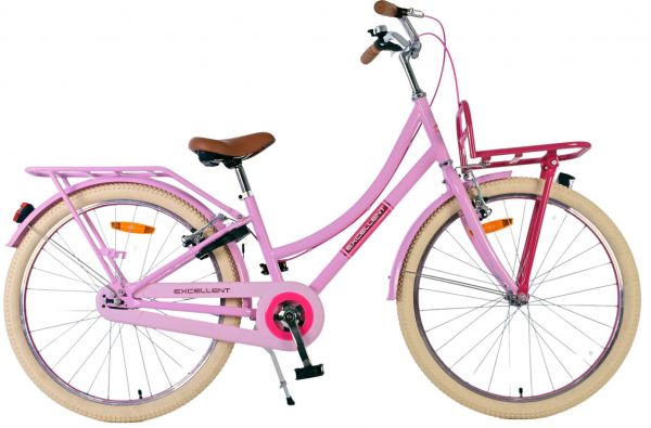 Volare Excellent Kinderfiets - Meisjes - 24 inch - Roze- Twee handremmen