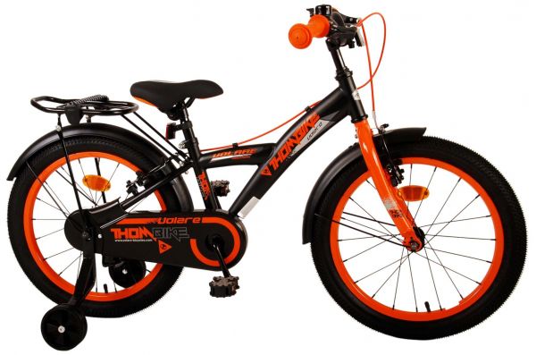 Volare Thombike Kinderfiets - Jongens - 18 inch - Zwart Oranje - Twee handremmen