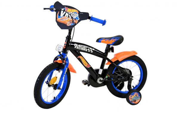 Hot Wheels Kinderfiets - Jongens - 14 inch - Zwart Oranje Blauw