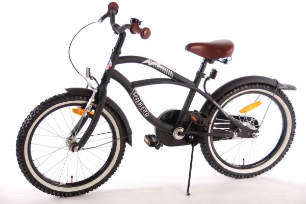 Volare Black Cruiser Kinderfiets - Jongens - 18 inch - Zwart - 95% afgemonteerd