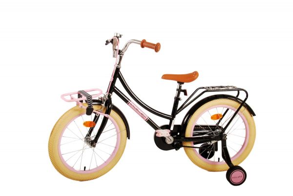 Volare Excellent Kinderfiets - Meisjes - 18 inch - Zwart - 95% afgemonteerd