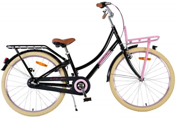 Volare Excellent Kinderfiets - Meisjes - 24 inch - Zwart - 3 Versnellingen