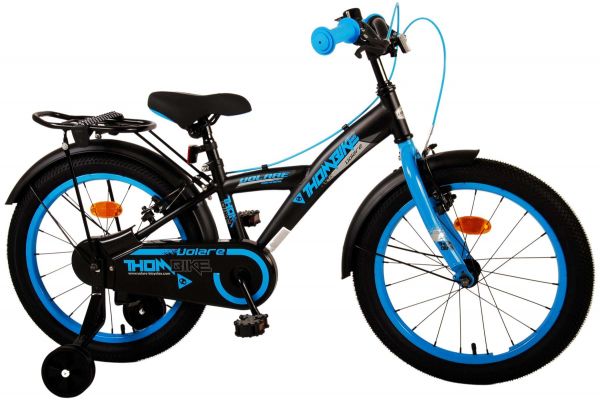 Volare Thombike Kinderfiets - Jongens - 18 inch - Zwart Blauw - Twee handremmen