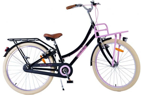 Volare Excellent Kinderfiets - Meisjes - 24 inch - Zwart - Twee handremmen