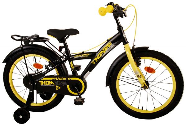 Volare Thombike Kinderfiets - Jongens - 18 inch - Zwart Geel - Twee handremmen