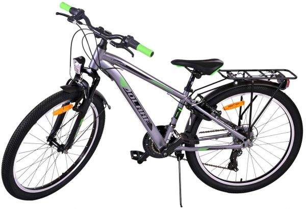 Volare Cross Kinderfiets - Jongens - 24 inch - Grijs - 18 versnellingen - Twee handremmen