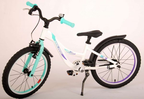 Volare Glamour Kinderfiets - Meisjes - 18 inch - Wit/Mint Groen - Prime Collection