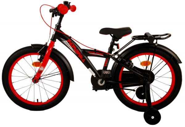 Volare Thombike Kinderfiets - Jongens - 18 inch - Zwart Rood - Twee handremmen