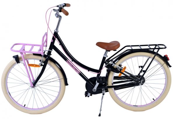 Volare Excellent Kinderfiets - Meisjes - 24 inch - Zwart - Twee handremmen