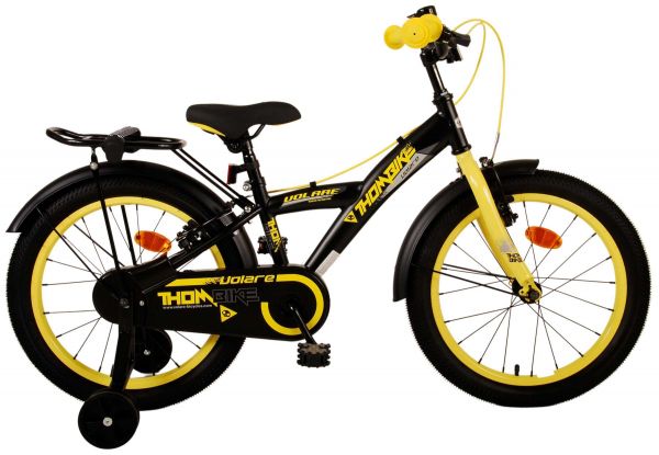 Volare Thombike Kinderfiets - Jongens - 18 inch - Zwart Geel - Twee handremmen