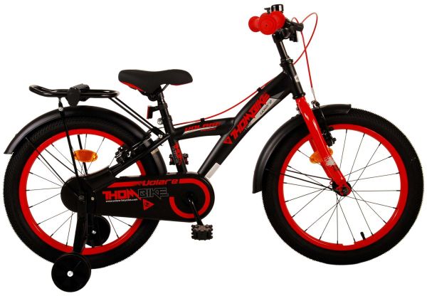 Volare Thombike Kinderfiets - Jongens - 18 inch - Zwart Rood - Twee handremmen