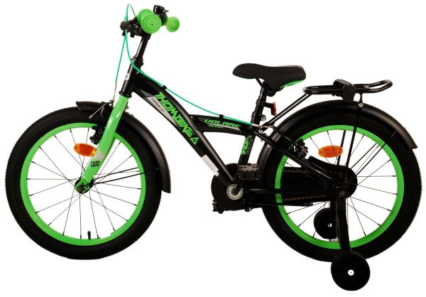 Volare Thombike Kinderfiets - Jongens - 18 inch - Zwart Groen - Twee handremmen