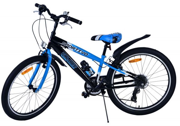 Volare Sportivo Kinderfiets - Jongens - 24 inch - 7 Speed - Zwart Blauw