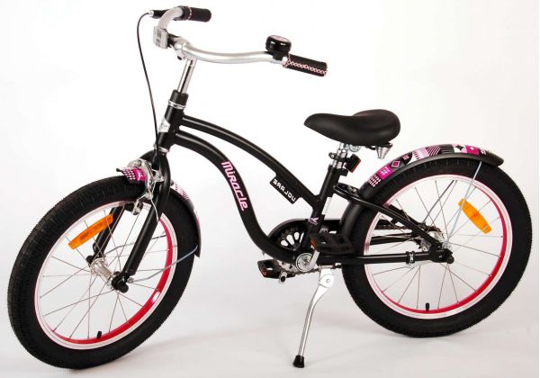 Volare Miracle Cruiser Kinderfiets - Meisjes - 18 inch - Mat Zwart - Prime Collection