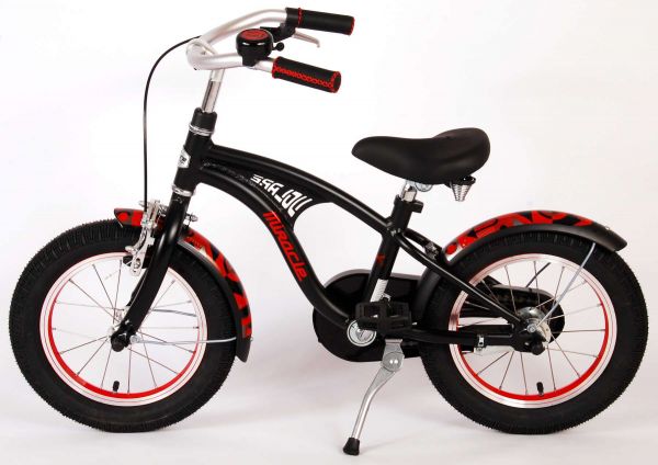 Volare Miracle Cruiser Kinderfiets - Jongens - 14 inch - Mat Zwart - Prime Collection