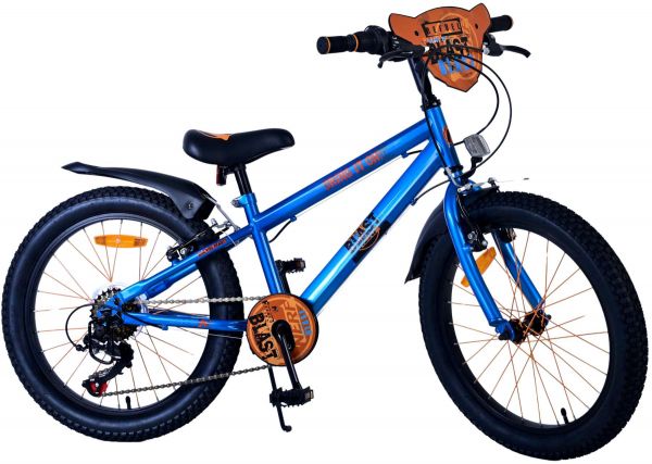 NERF Kinderfiets - Jongens - 20 inch - Satijn Blauw - 6 Speed