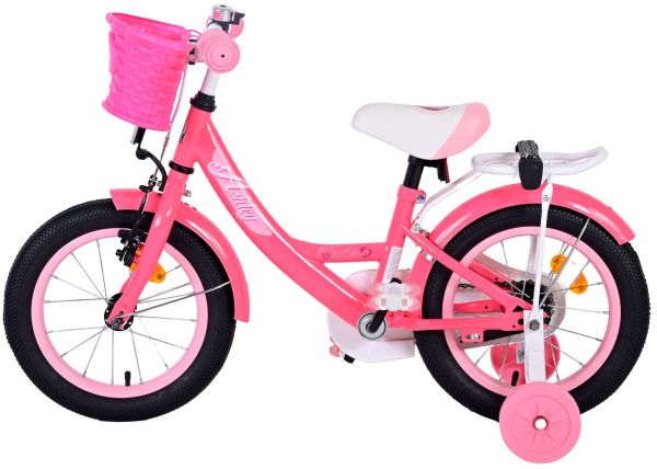 Volare Ashley Kinderfiets - Meisjes - 14 inch - Roze/Rood