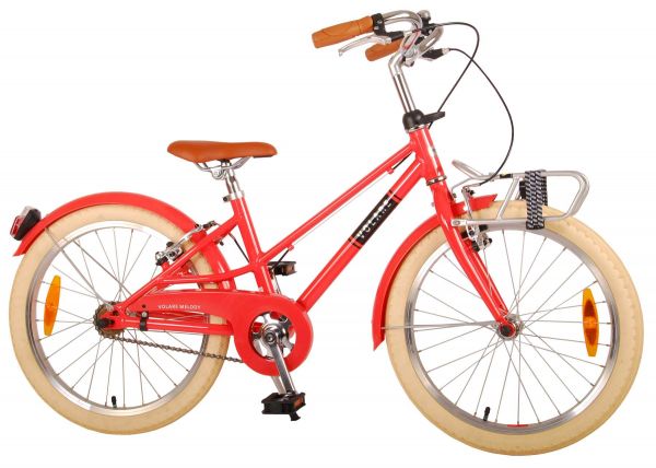 Volare Melody Kinderfiets - Meisjes - 20 inch - Koraal Rood - Twee Handremmen - Prime Collection