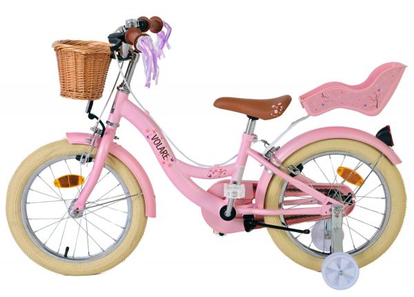 Volare Blossom Kinderfiets - Meisjes - 16 inch - Roze - Twee Handremmen