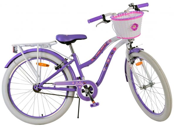 Volare Lovely Kinderfiets - Meisjes - 24 inch - Paars - Twee handremmen