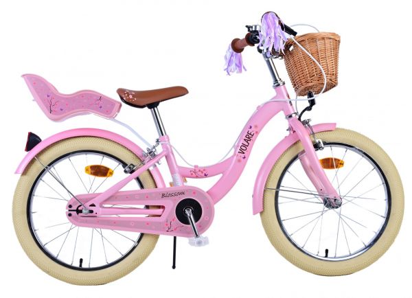 Volare Blossom Kinderfiets - Meisjes - 18 inch - Roze - Twee handremmen