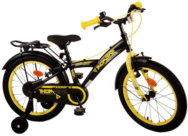 Volare Thombike Kinderfiets - Jongens - 18 inch - Zwart Geel - Twee handremmen