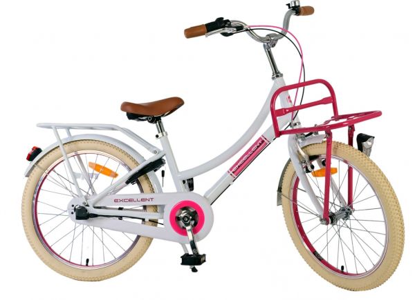 Volare Excellent Kinderfiets - Meisjes - 20 inch - Wit - 3 versnellingen