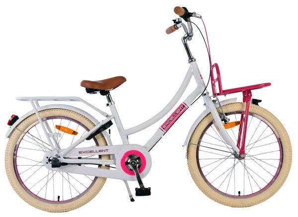 Volare Excellent Kinderfiets - Meisjes - 20 inch - Wit - 3 versnellingen