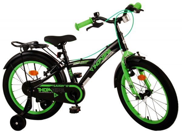 Volare Thombike Kinderfiets - Jongens - 18 inch - Zwart Groen - Twee handremmen