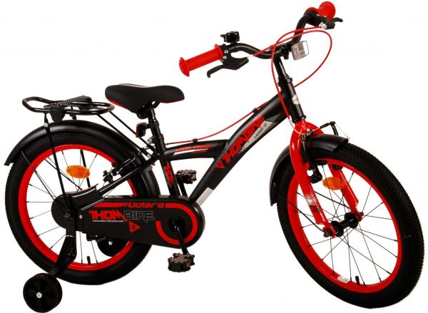 Volare Thombike Kinderfiets - Jongens - 18 inch - Zwart Rood - Twee handremmen