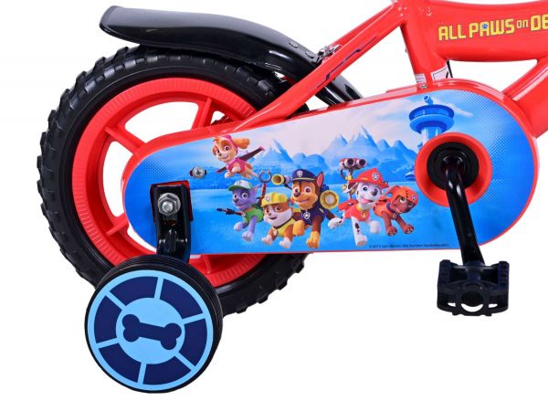 Paw Patrol Kinderfiets - Jongens - 10 inch - Rood/Blauw - Doortrapper