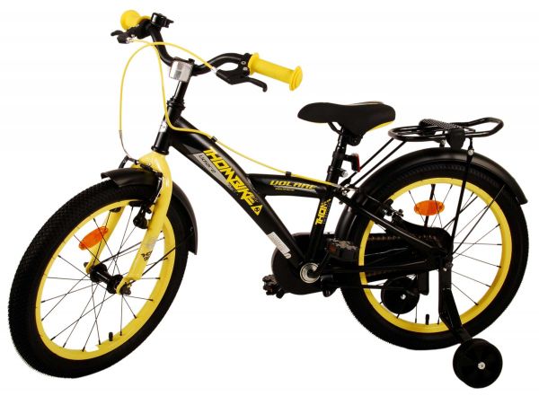 Volare Thombike Kinderfiets - Jongens - 18 inch - Zwart Geel - Twee handremmen