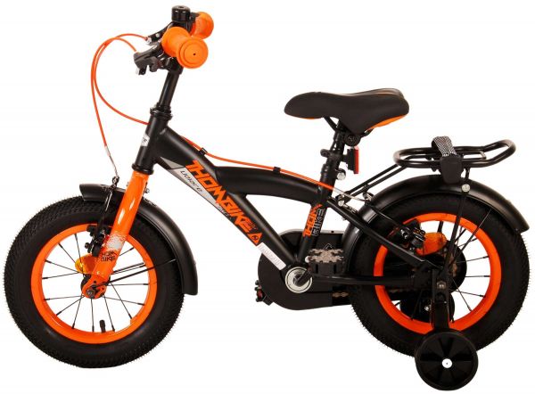 Volare Thombike Kinderfiets - Jongens - 12 inch - Zwart Oranje - Twee Handremmen