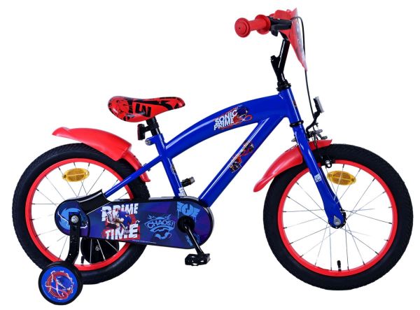 Sonic Prime Kinderfiets - Jongens - 16 inch - Blauw Rood