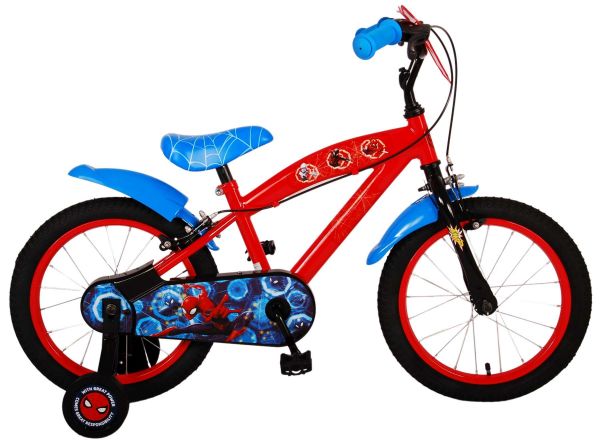 Ultimate Spider-Man Kinderfiets - Jongens - 16 inch - Blauw/Rood - Twee handremmen