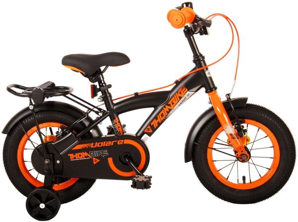 Volare Thombike Kinderfiets - Jongens - 12 inch - Zwart Oranje - Twee Handremmen