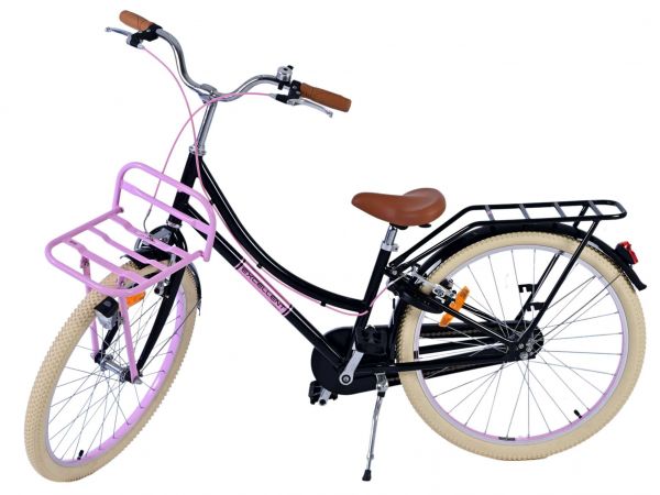 Volare Excellent Kinderfiets - Meisjes - 24 inch - Zwart - Twee handremmen