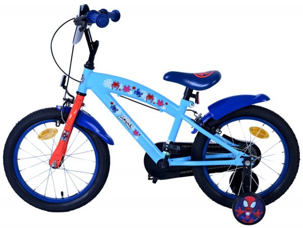 Spidey Kinderfiets - Jongens - 16 inch - Blauw - Twee handremmen