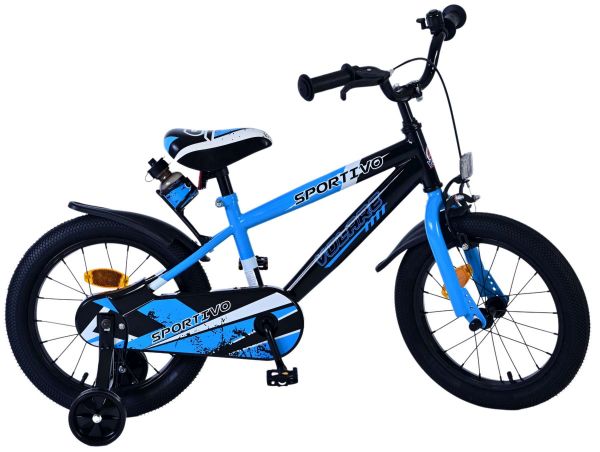 Volare Sportivo Kinderfiets - Jongens - 16 inch - Blauw Zwart