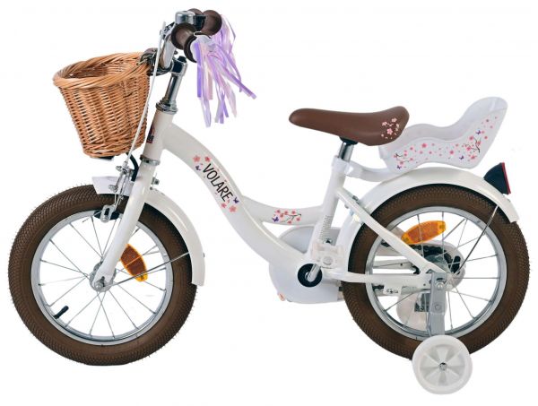 Volare Blossom Kinderfiets - Meisjes - 14 inch - Wit