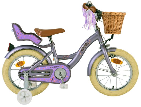 Volare Blossom Kinderfiets - Meisjes - 14 inch - Paars