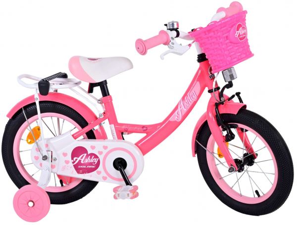 Volare Ashley Kinderfiets - Meisjes - 14 inch - Roze/Rood